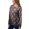 Brown And Tan Polka Dot Women's Sweatshirt-grizzshop