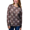 Brown And Tan Polka Dot Women's Sweatshirt-grizzshop