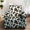 Brown And White Cow Print Armchair Cover-grizzshop