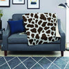 Brown And White Cow Print Blanket-grizzshop