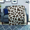 Brown And White Cow Print Blanket-grizzshop