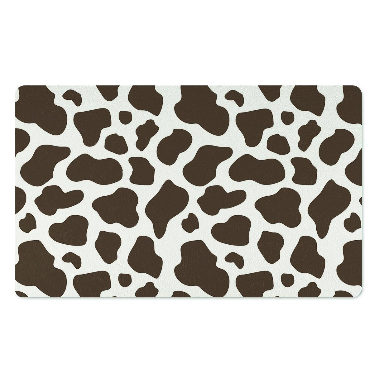 Brown And White Cow Print Door Mat-grizzshop