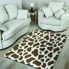 Brown And White Cow Print Floor Mat-grizzshop