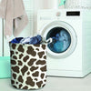 Brown And White Cow Print Laundry Basket-grizzshop