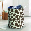 Brown And White Cow Print Laundry Basket-grizzshop