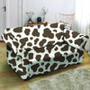 Brown And White Cow Print Loveseat Cover-grizzshop