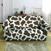 Brown And White Cow Print Loveseat Cover-grizzshop