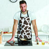 Brown And White Cow Print Men's Apron-grizzshop