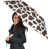 Brown And White Cow Print Umbrella-grizzshop