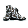 Brown And White Cow Print Women's Boots-grizzshop