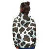 Brown And White Cow Print Women's Hoodie-grizzshop