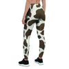 Brown And White Cow Print Women's Leggings-grizzshop