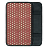 Brown And White Polka Dot Car Console Cover-grizzshop