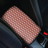 Brown And White Polka Dot Car Console Cover-grizzshop