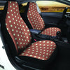 Brown And White Polka Dot Car Seat Covers-grizzshop