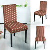 Brown And White Polka Dot Chair Cover-grizzshop