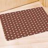 Brown And White Polka Dot Door Mat-grizzshop