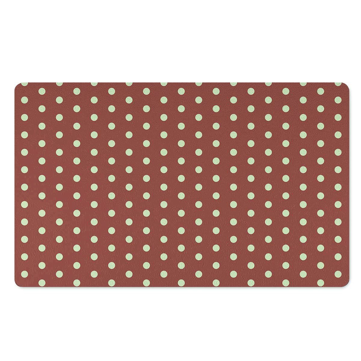 Brown And White Polka Dot Door Mat-grizzshop