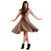 Brown And White Polka Dot Dress-grizzshop