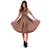 Brown And White Polka Dot Dress-grizzshop