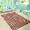 Brown And White Polka Dot Floor Mat-grizzshop