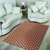 Brown And White Polka Dot Floor Mat-grizzshop