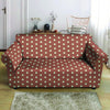 Brown And White Polka Dot Loveseat Cover-grizzshop