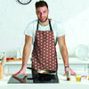 Brown And White Polka Dot Men's Apron-grizzshop