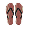 Brown And White Polka Dot Men's Flip Flops-grizzshop