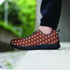 Brown And White Polka Dot Men's Sneakers-grizzshop