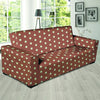 Brown And White Polka Dot Sofa Cover-grizzshop