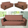 Brown And White Polka Dot Sofa Cover-grizzshop