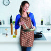 Brown And White Polka Dot Women's Apron-grizzshop