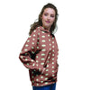 Brown And White Polka Dot Women's Hoodie-grizzshop