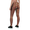 Brown And White Polka Dot Women's Leggings-grizzshop