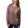 Brown And White Polka Dot Women's Sweatshirt-grizzshop