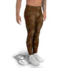 Brown Bakery Print Pattern Men's Leggings-grizzshop