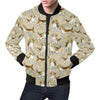 Brown Beagle Paw Pattern Print Men's Bomber Jacket-grizzshop