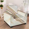 Brown Beige Marble Armchair Cover-grizzshop