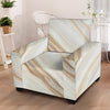 Brown Beige Marble Armchair Cover-grizzshop