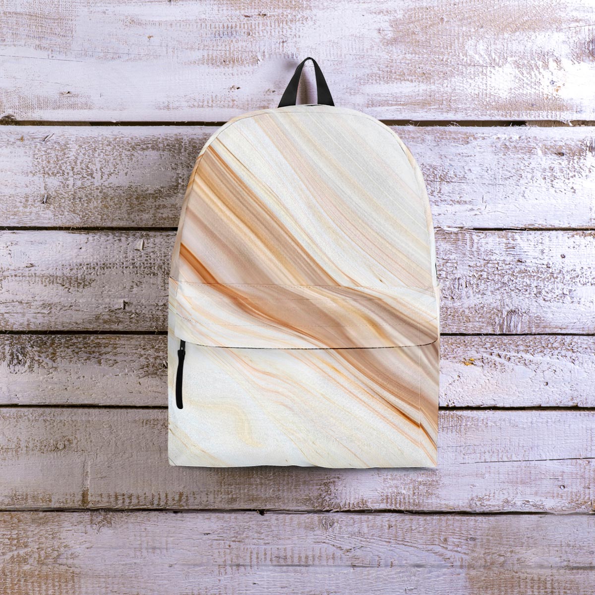 Brown Beige Marble Backpack-grizzshop