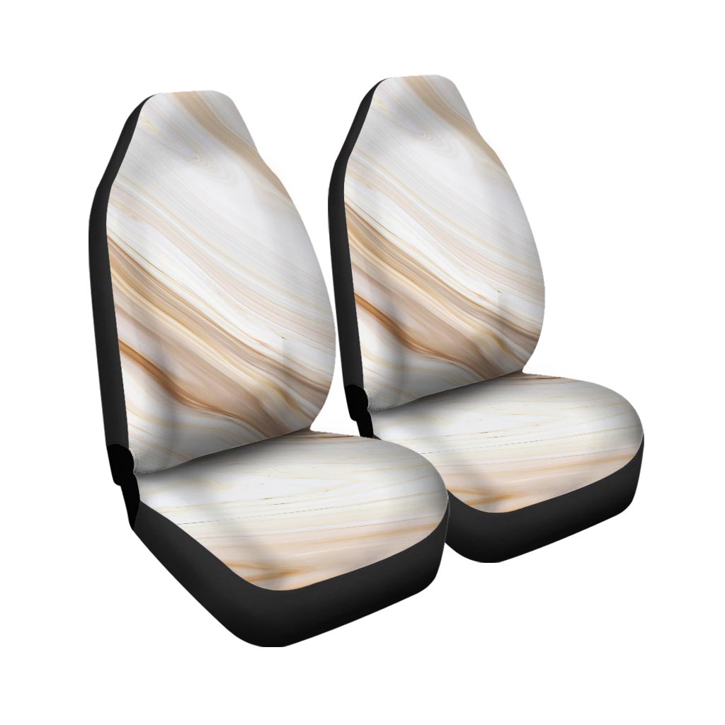 Brown Beige Marble Car Seat Covers-grizzshop