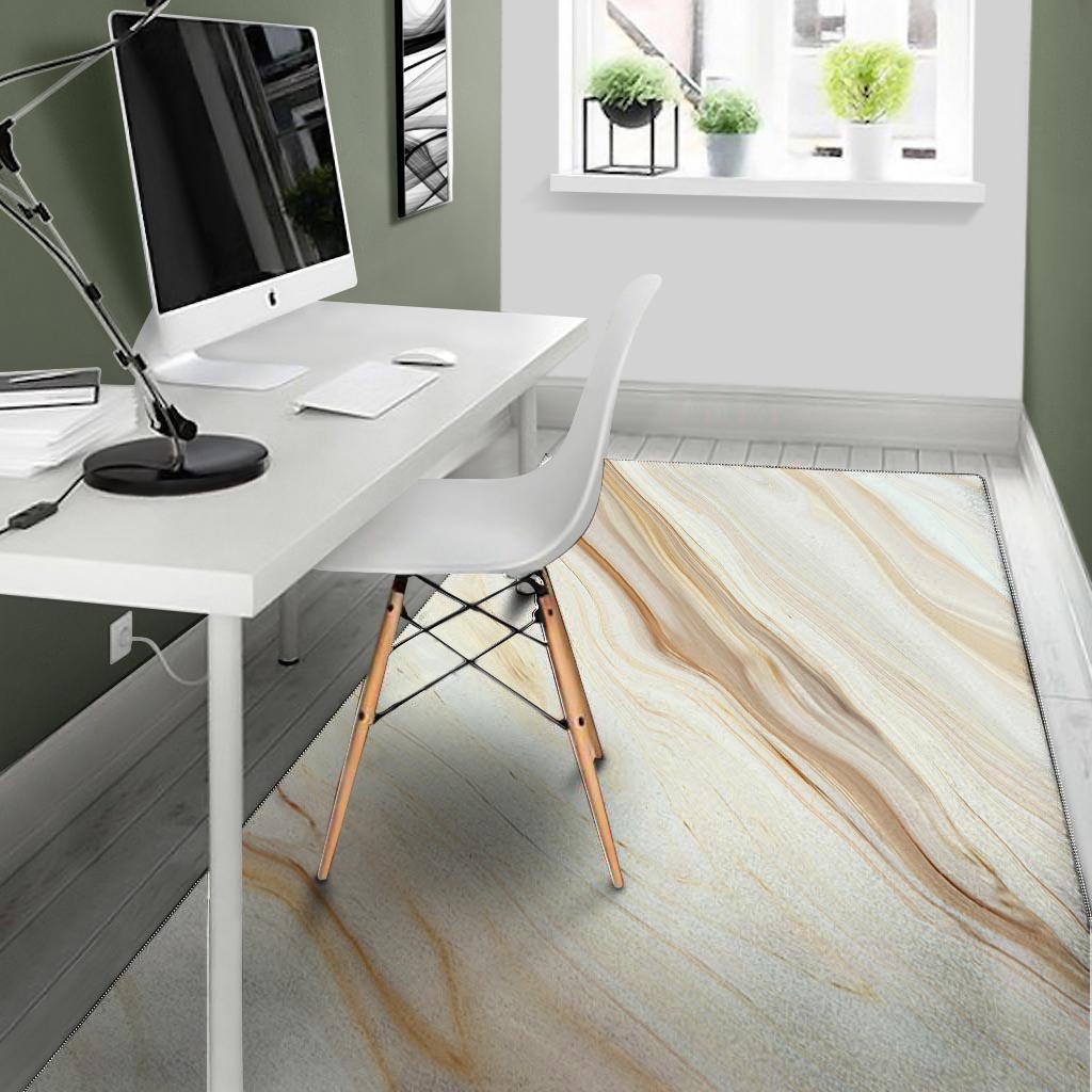 Brown Beige Marble Floor Mat-grizzshop