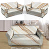 Brown Beige Marble Loveseat Cover-grizzshop