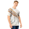 Brown Beige Marble Men T Shirt-grizzshop