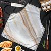 Brown Beige Marble Men's Apron-grizzshop