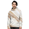 Brown Beige Marble Men's Hoodie-grizzshop