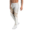 Brown Beige Marble Men's Leggings-grizzshop