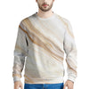 Brown Beige Marble Men's Sweatshirt-grizzshop