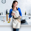 Brown Beige Marble Women's Apron-grizzshop